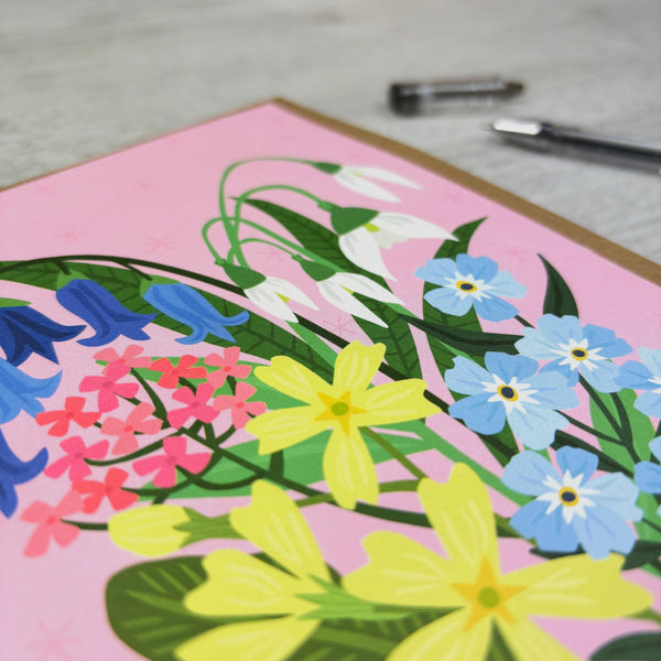 'Floral Heart' Greeting Card