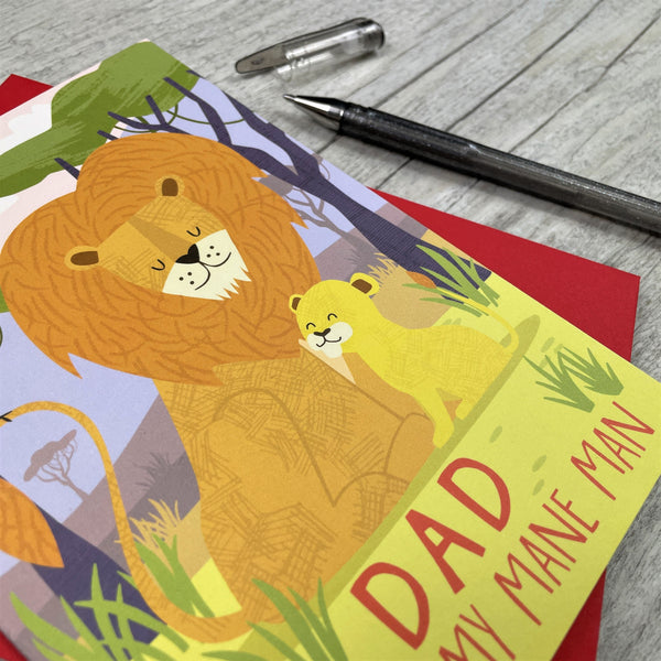 'Dad, You're My Mane Man' Greeting Card