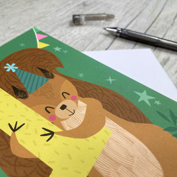 'Age One' Squirrel Greeting Card
