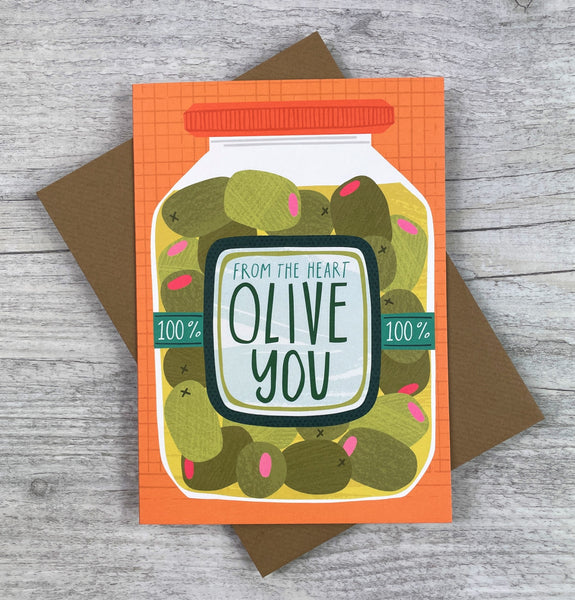'Olive You' Greeting Card