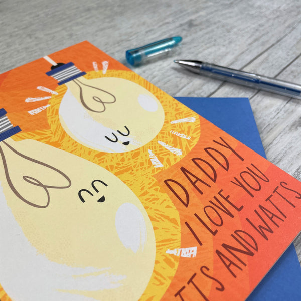 'Daddy I Love You Watts and Watts' Greeting Card