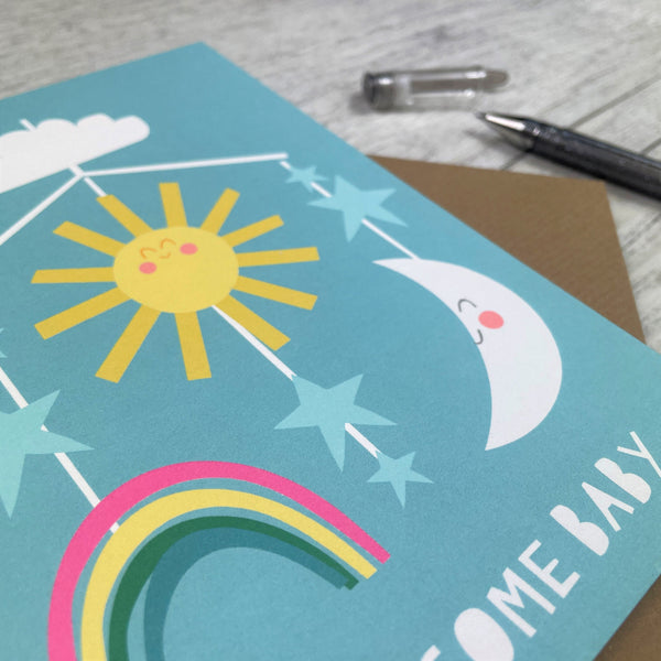'Welcome Baby' Greeting Card