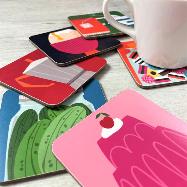 'Vintage Kitchen' Coasters - The Collection (Set of 6)