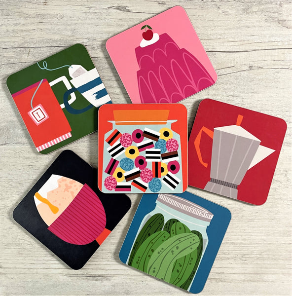 'Vintage Kitchen' Coasters - The Collection (Set of 6)