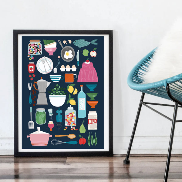 'Vintage Kitchen' Art Print