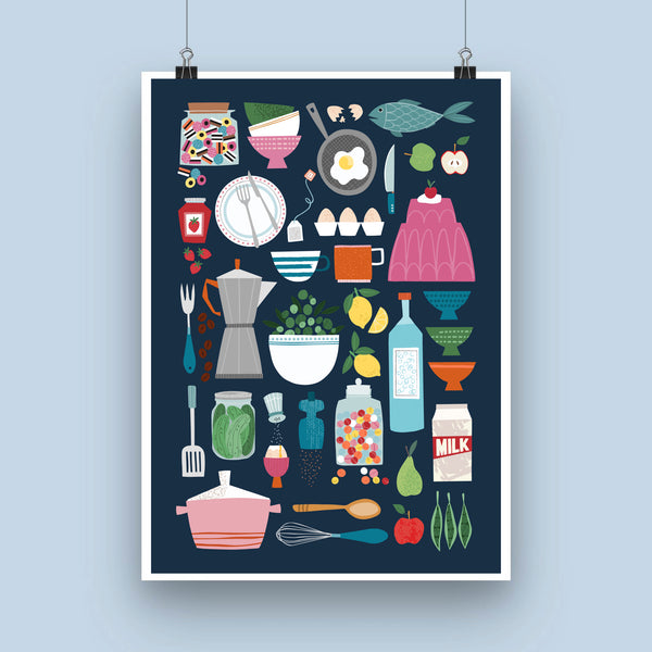 'Vintage Kitchen' Art Print