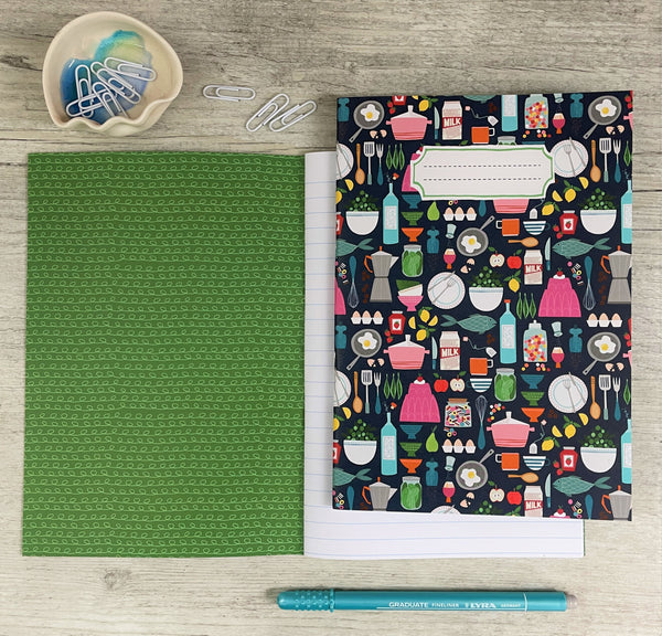 'Vintage Kitchen' A5 Lined Notebook
