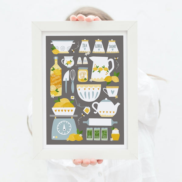 Lemon Kitchen Art Print