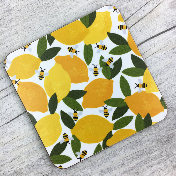 Lemon & Bees Coaster