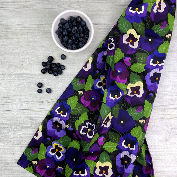 'Pansy Pattern' Tea Towel