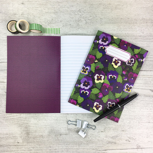 Pansy Pattern Notebook