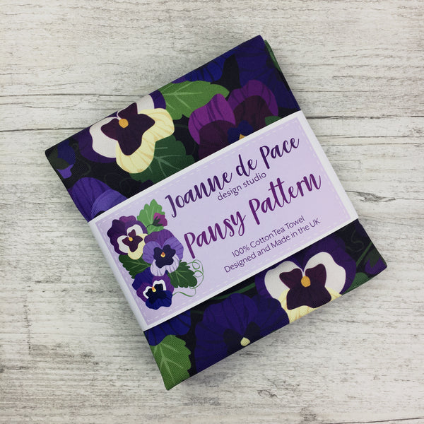 'Pansy Pattern' Tea Towel