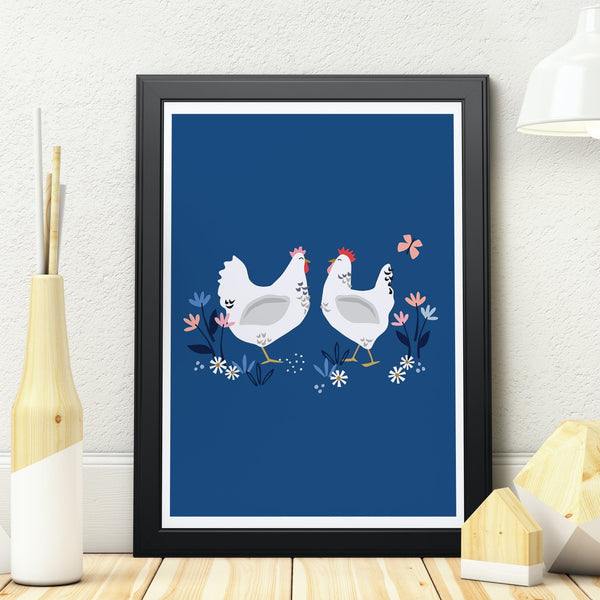 Sussex Hens Art Print