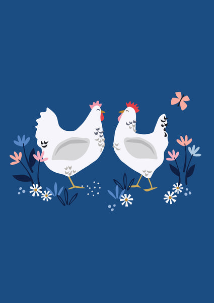 Sussex Hens Art Print