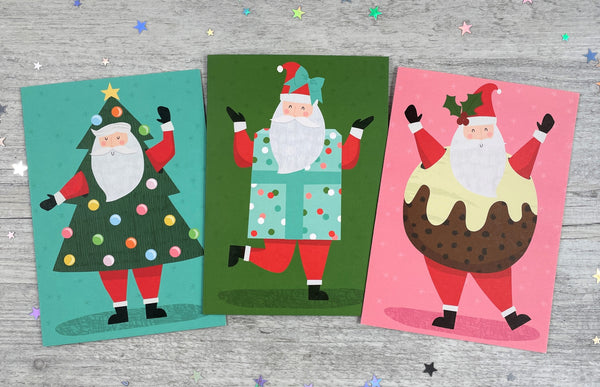 'Father Christmas Tree' Christmas Greeting Card