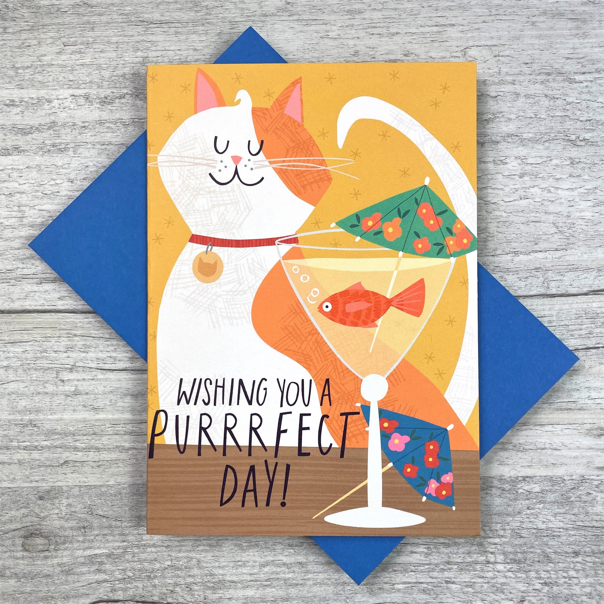 'Wishing You A Purrrfect Day!' Greeting Card