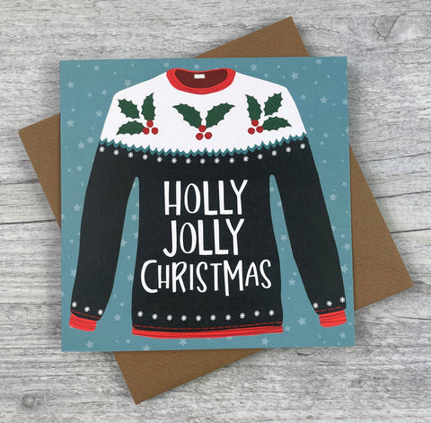 'Holly Jolly Christmas' Christmas Greeting Card