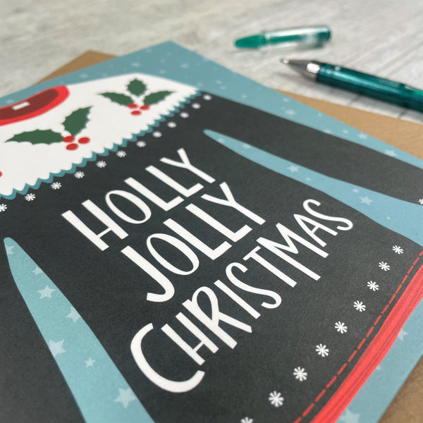 'Holly Jolly Christmas' Christmas Greeting Card