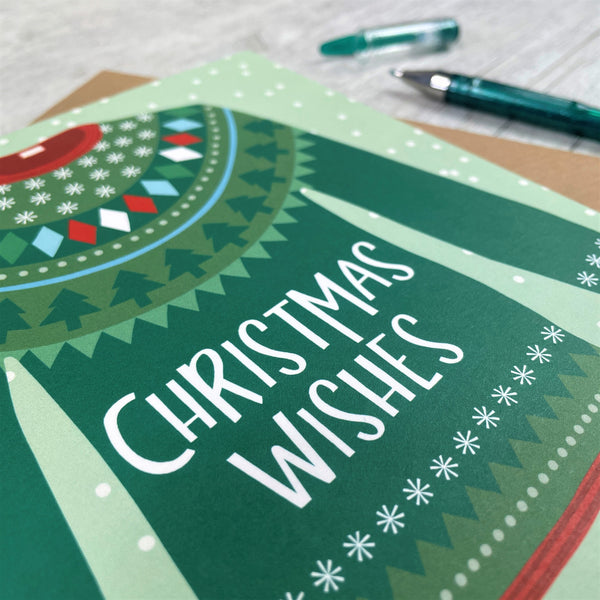 'Christmas Wishes' Christmas Greeting Card