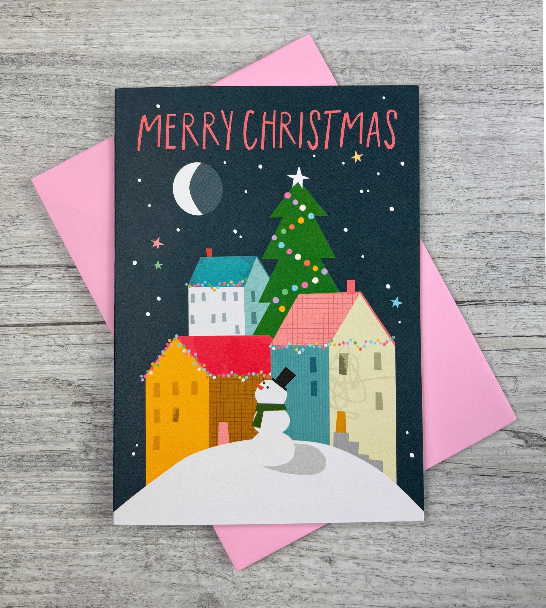 NEW 'Merry Christmas' Christmas Snowman Greeting Card