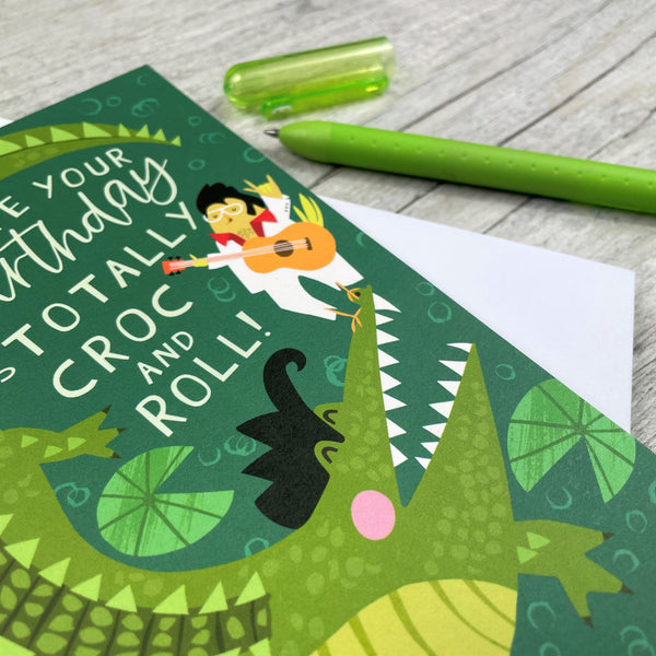 'Hope Your Birthday is Totally Croc and Roll' Greeting Card