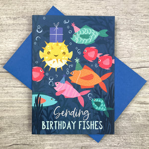 'Sending Birthday Fishes' Greeting Card