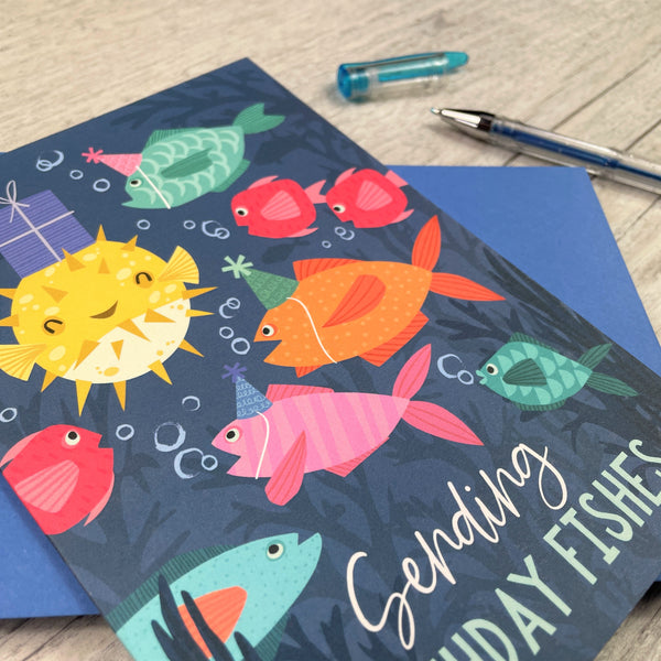 'Sending Birthday Fishes' Greeting Card