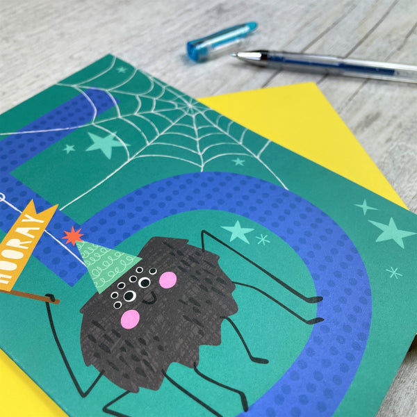 'Age Five' Spider Greeting Card