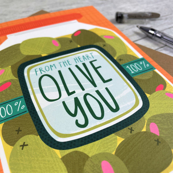 'Olive You' Greeting Card