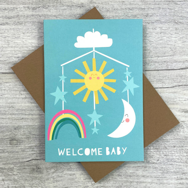 'Welcome Baby' Greeting Card