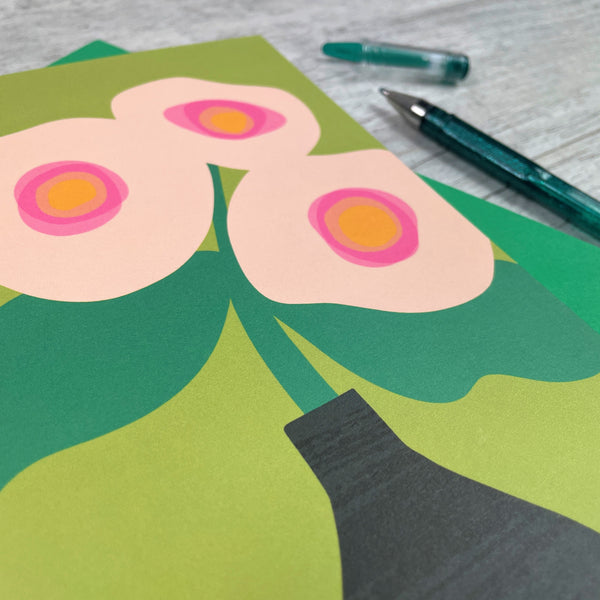 'Abstract Roses' Greeting Card