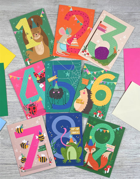 'Age Four' Ladybirds Greeting Card Card