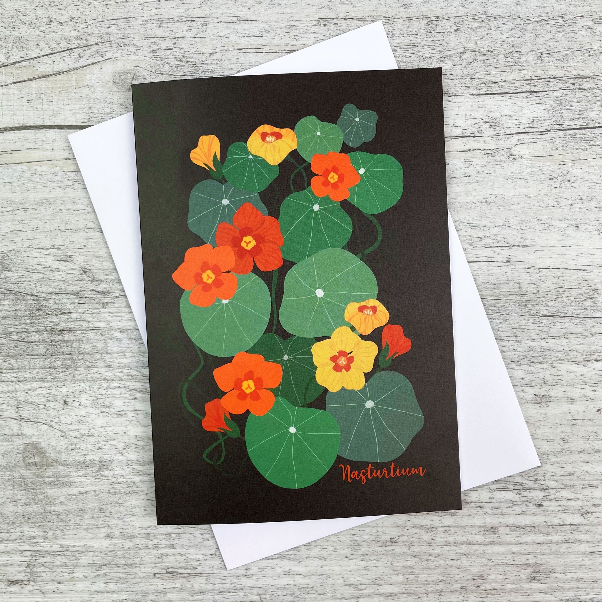 'Nasturtium' Greeting Card
