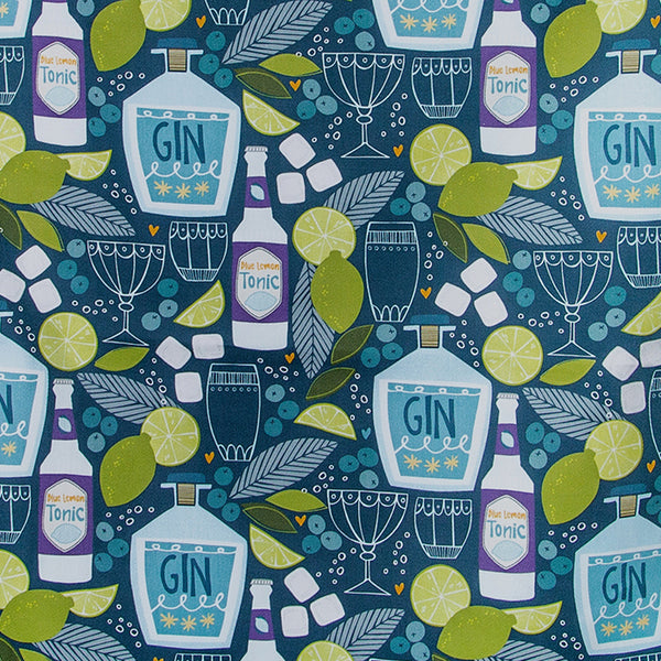Gin & Tonic Pattern Tea Towel