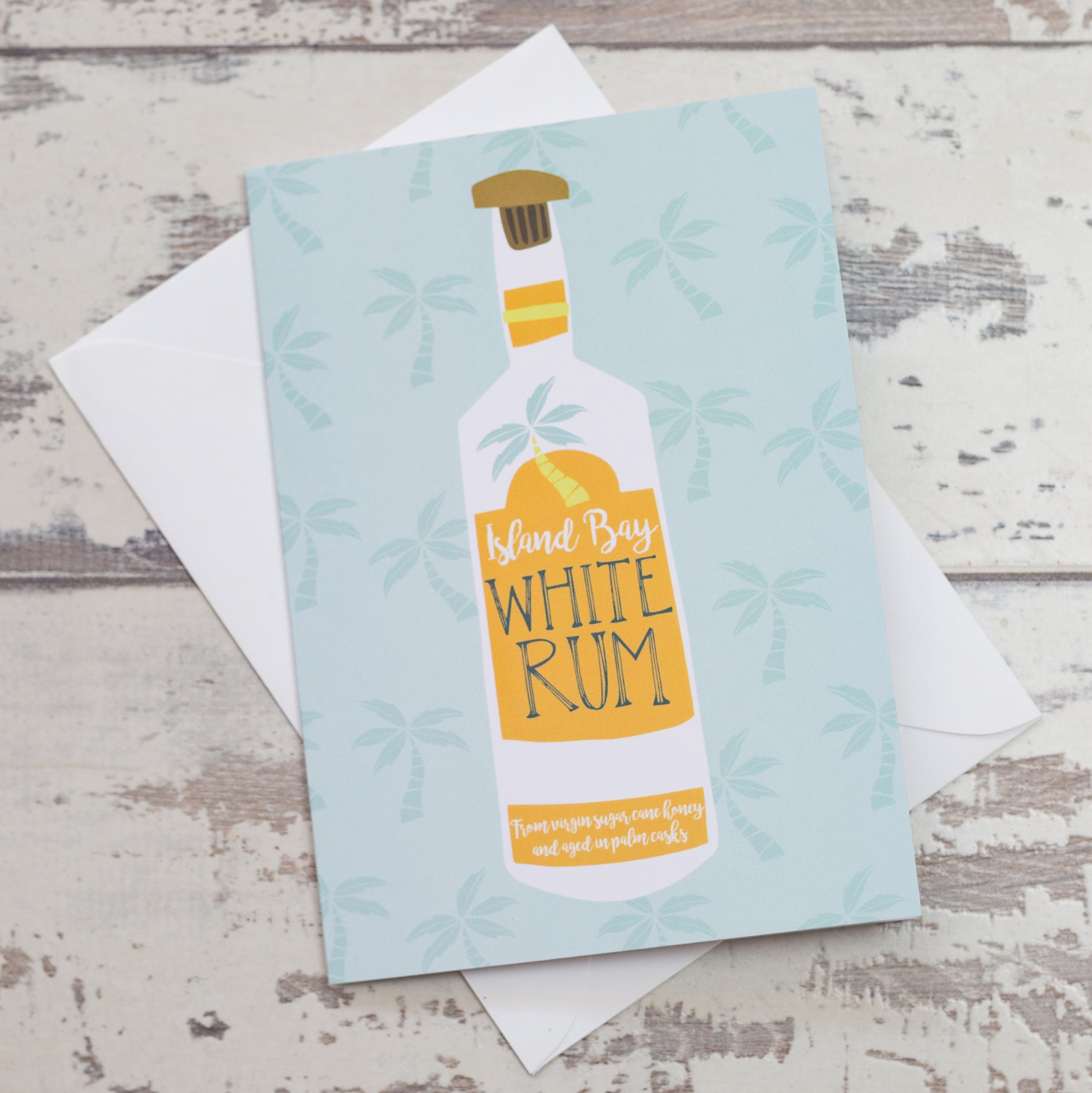 Rum Bottle Greeting Card