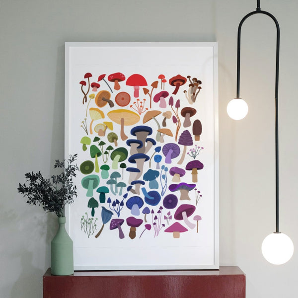 'Rainbow Mushroom' Art Print