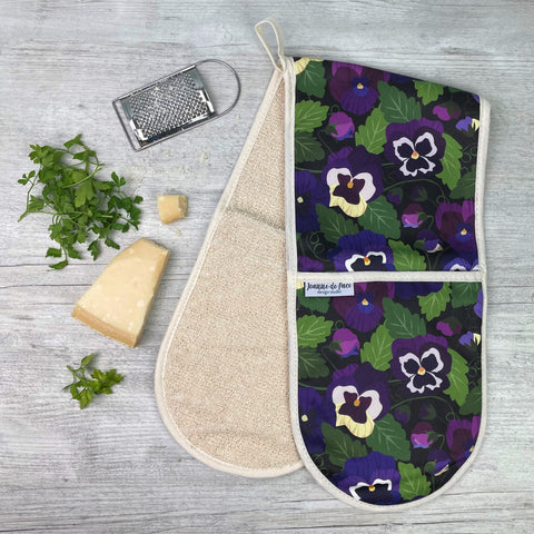 'Pansy' Oven Gloves