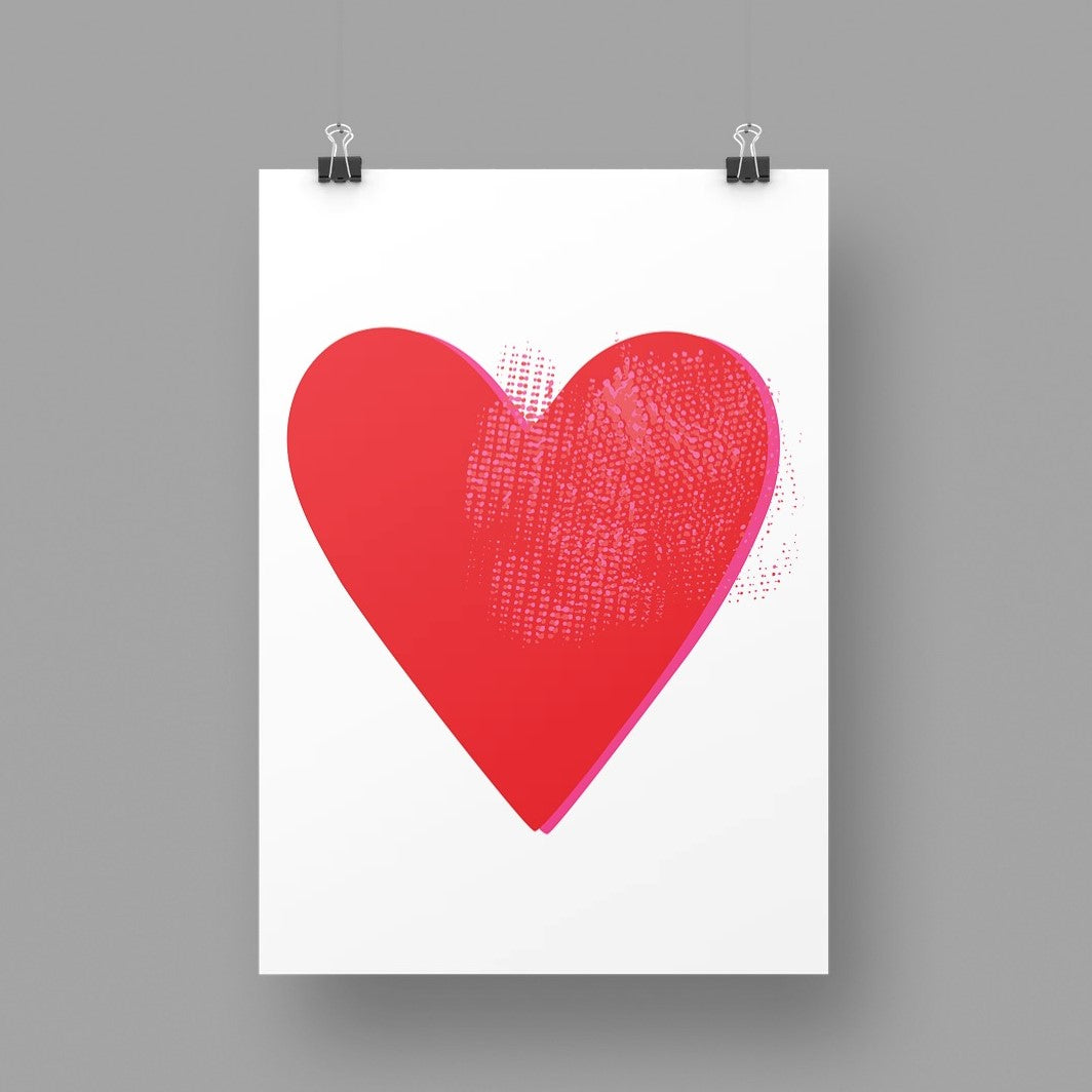 'Red Heart' Art Print