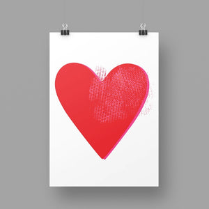 'Red Heart' Art Print